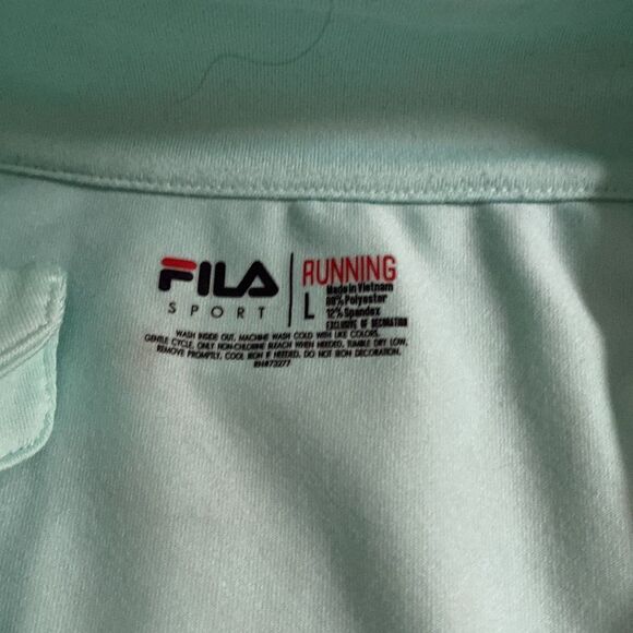 Fila Running Sport Women’s Green Long Sleeve 1/2 Zip - Picture 3 of 8